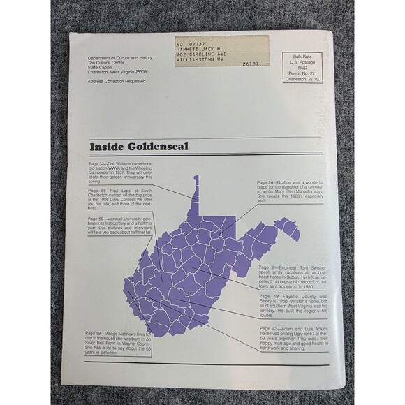 Goldenseal Magazine Spring 1987 Vol 13 No 1 West Virginia Traditional Life - Picture 4 of 6